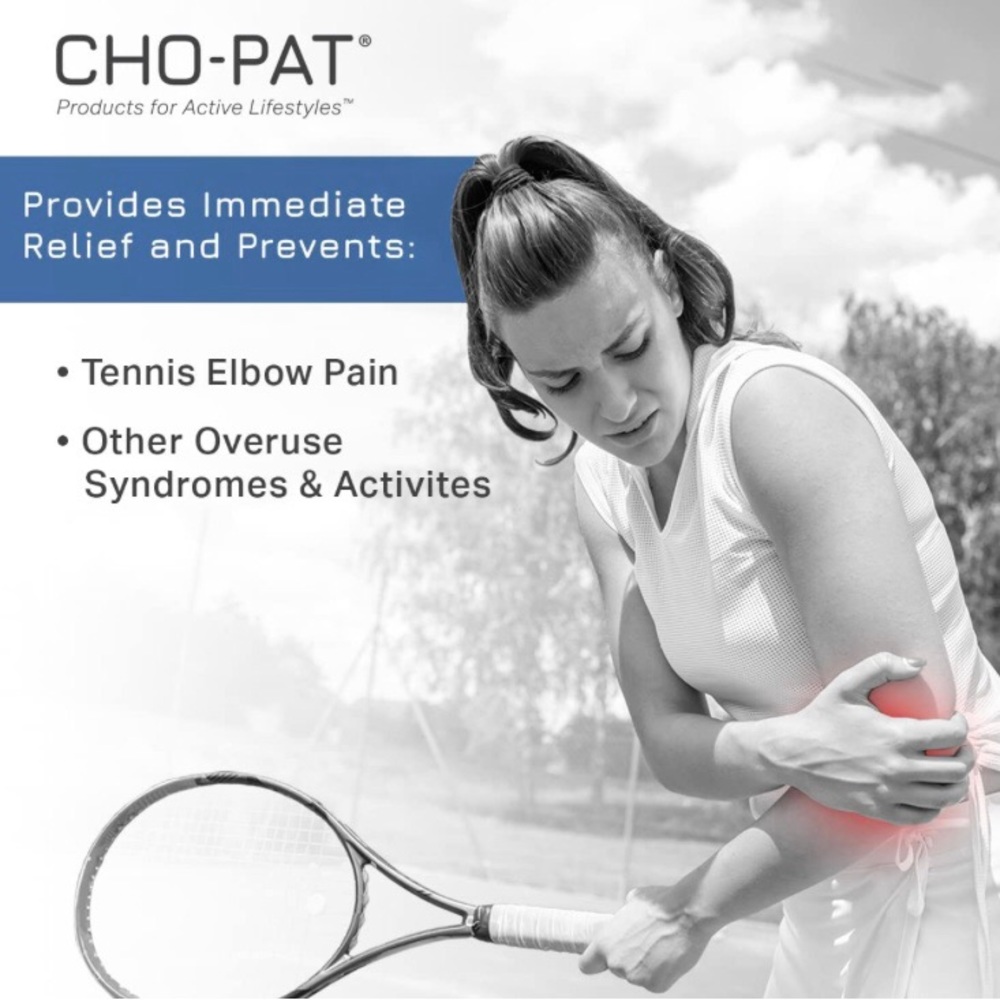 UnisexCho-Pat Tennis Elbow Support Strap, Adjustable Compression Forearm Support